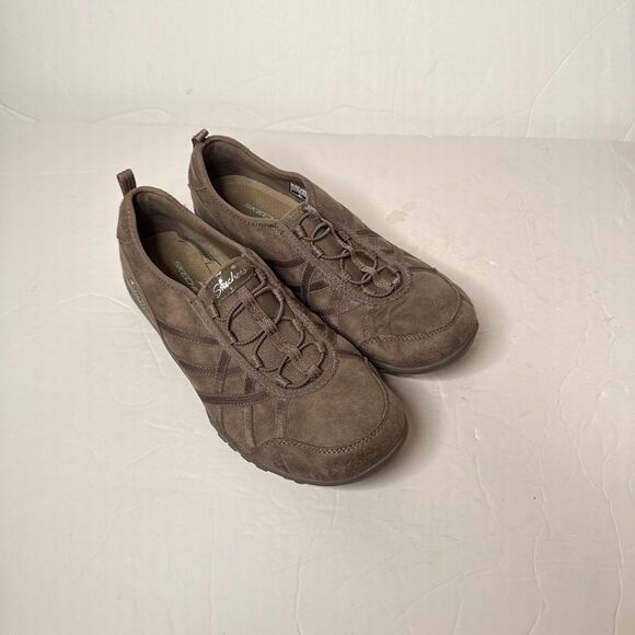 Skechers Women's 10 Relaxed Fit Slip On Memory Foam Sneaker Dark Taupe - Picture 1 of 8